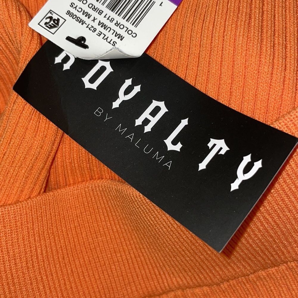 NEW Royalty Maluma Ribbed Orange Sweater Pants BIRD OF PARADISE, PLUS SIZE XXL - Picture 6 of 16